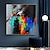 זול ציורים אבסטרקטיים-צבוע ביד אבסטרקטי צבעוני אמנות קיר מודרנית ציור בד ציור דקורטיבי לסלון קישוט הבית מסגרת מתוחה מוכנה לתליה