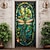 Χαμηλού Κόστους Πόρτα καλύμματα-βιτρό καλύμματα πόρτας λιβελλούλη διακόσμηση τοιχογραφίας ταπετσαρία πόρτας διακόσμηση κουρτίνας πόρτας διακόσμηση πανό πόρτας με φόντο αφαιρούμενο για εξώπορτα εσωτερική διακόσμηση σπιτιού