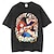 halpa Cosplay-anime-hupparit ja -T-paidat arkeen-One Piece Apina D.Luffy T-paita Ylisuuri happopesty T-paita Painettu Kuvitettu Käyttötarkoitus Pariskuntien Miesten Naisten Aikuisten Kuuma leimaus Rento / arki