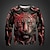 billige Herre 3D sweatshirts-Tiger Herre Mode 3D-udskrivning Sweatshirt I-byen-tøj Streetwear Sweatshirts Lysegrøn Rød Langærmet Rund hals 3D-udskrivning Forår &amp; Vinter Designer Hættetrøje