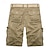 cheap Cargo Shorts-Men&#039;s Cargo Shorts Shorts Hiking Shorts Multi Pocket Plain Wearable Knee Length Casual Daily Holiday 100% Cotton Sports Fashion Gray Green Black