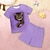Χαμηλού Κόστους Τρισδιάστατες πιτζάμες για κορίτσια-3d μπλουζάκι γάτας για κορίτσια &amp; σορτς πιτζάμα σετ ροζ κοντομάνικο 3d print καλοκαιρινή ενεργή μόδα χαριτωμένα πολυεστερικά παιδιά 3-12 ετών πλήρωμα λαιμόκοψη σπίτι αιτιώδης εσωτερική κανονική
