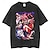 preiswerte Cosplay-Anime-Kapuzenpullover und T-Shirts für den Alltag-One Piece Affe D. Ruffy T-Shirt-Ärmel Übergroßes Acid Washed T-Shirt Bedruckt Grafik Für Paar Herren Damen Erwachsene Heißprägen Casual