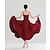 Недорогие Одежда для латинских танцев-Латино Бальные танцы Платье Чистый цвет Жен. Выступление На каждый день Без рукавов Завышенная талия Полиэфирная тафта