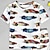 ieftine Pijamale 3D pentru băieți-Băieți 3D Mașină Set pijama tricou și pantaloni Manșon scurt Tipărire 3D Vară Primăvară Toamnă Activ Modă Zilnic Poliester Copii 3-12 ani Stil Nautic Casă Casual Interior Fit regulat