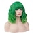 cheap St Patricks Day Wigs-Women‘s Bright Green Ombre Wig Short Curly Wavy Wig Shoulder Length Flat Bangs Wig For Women Girl Cosplay Party Halloween Wig Cap Included St.Patrick&#039;s Day Wigs