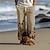 cheap Printed Pants-Floral Stripe Men&#039;s Resort 3D Printed Casual Pants Trousers Elastic Waist Drawstring Loose Fit Straight-Leg Summer Beach Pants S TO 3XL