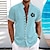 Χαμηλού Κόστους Ανδρικό πουκάμισο Χαβάης-Φλοράλ Χαβανέζα Θέρετρο Ανδρικά Εκτυπωμένα πουκάμισα ΕΞΩΤΕΡΙΚΟΥ ΧΩΡΟΥ Καθημερινά Ρούχα Διακοπές Καλοκαίρι Όρθιος γιακάς Κοντομάνικο Θαλασσί, Πράσινο του τριφυλλιού, Μπλε Απαλό Τ, M, L Πολυεστέρας