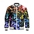 cheap Boy&#039;s 3D Outerwear-Carnival Boys 3D Color Gradient Jacket Long Sleeve Spring Fall Winter Active Streetwear Cool Polyester Kids 3-12 Years V Neck Zip Street Daily Regular Fit