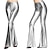 abordables années 1980-Années 1980 Hip Pop Pantalons à pattes d&#039;éléphant Costume Abba Disco Couleur Unie Femmes Costume de Carnaval Carnaval Performance Club Défilé de la Fierté Adulte Pantalon Toutes saisons