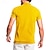 baratos polo clássico-Homens Camisa de golfe pólo de golfe Trabalho Casual Lapela Manga Curta Básico Moderno Tecido Botão Primavera Verão Normal Preto Branco Amarelo Vermelho Azul Marinho Azul Royal Camisa de golfe