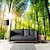 cheap Nature&amp;Landscape Wallpaper-Cool Wallpapers Nature Forest Wallpaper Wall Mural Green Sticker Peel and Stick Removable PVC/Vinyl Material Self Adhesive/Adhesive Required Wall Decor for Living Room Kitchen Bathroom