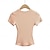 baratos Tops básicos de mulher-Camiseta Mulheres Preto Branco Rosa Côr Sólida Básico Diário Diário Skims Decote Redondo Magro S