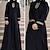 お買い得  アラビアイスラム-女性用 ドレス アバヤ 宗教 サウジアラビア語 アラビア語 イスラム教徒 ラマダン グラフィック 成人 ドレス