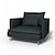 abordables IKEA Couvertures-Housse de fauteuil Söderhamn 100% coton sergé coupe régulière avec accoudoirs lavable en machine séchable