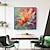preiswerte Ölgemälde-Große Wandkunst, handgemaltes abstraktes buntes Feder-Ölgemälde auf Leinwand, handgefertigtes, minimalistisches, strukturiertes Acrylgemälde, individuelles Gemälde für Wohnzimmer-Dekoration, Geschenk