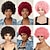 Недорогие Парики к костюмам-афро вьющиеся парики для чернокожих женщин 8-дюймовый короткий вьющийся парик с челкой термостойкие синтетические розовые парики для чернокожих женщин естественно выглядящий афро курчавый вьющийся
