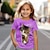 billiga flickas 3d t-shirts-Flickor 3D Katt T-shirt Skjorta Kortärmad 3D-tryck Sommar Aktiv Mode söt stil Polyester Barn 3-12 år Rund hals Utomhus Ledigt Dagligen Normal