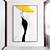 voordelige Schilderijen van mensen-vrouw in gele hoed moderne abstracte sexy vrouw figuur canvas schilderij handgeschilderde kunst aan de muur voor woonkamer interieur geen frame