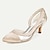 זול נעלי חתונות-בגדי ריקוד נשים נעלי חתונה משאבות נעלי כלה עקב קצר בוהן מחודדת אלגנטית סטן לואפר שחור לבן קריסטל