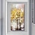 tanie Obrazy z kwiatami/roślinami-mintura ręcznie robiony abstrakcyjny kwiat drzewa obrazy olejne na płótnie dekoracja ścienna nowoczesny obraz do wystroju domu walcowany bezramowy, nierozciągnięty obraz