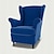 billige IKEA Dækker-strandmon wingback stolebetræk lænestol betræk ternet fløjl almindelig med armlæn betræk maskinvaskbar tørrebar ikea serie