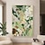 cheap Floral/Botanical Paintings-Mintura Handmade Abstract Green Flower Oil Paintings On Canvas Wall Art Decoration Modern Picture For Home Decor Rolled Frameless Unstretched Painting