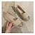 cheap Women&#039;s Flats-Women&#039;s Flats Slip-Ons Plus Size Comfort Shoes Daily Color Block Flat Heel Round Toe Fashion Casual Comfort Linen Loafer Silver Black Gold