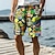 זול מכנסי גלישה-tiki men&#039;s resort מכנסי ים עם הדפסת תלת מימד בגד ים שרוך מותן אלסטי עם בטנת רשת אלוהה בסגנון הוואי חוף ים עד 3xl