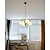abordables Éclairages grappe-Lampe suspendue LED 53cm, lumière chaude, design globe, style classique, style traditionnel, pour salle à manger, chambre à coucher, lampes suspendues, 110-240v