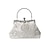 cheap Clutches &amp; Evening Bags-Women&#039;s Handbag Evening Bag Satin Alloy Valentine&#039;s Day Wedding Party Rhinestone Embroidery Rose Flower Silver Dark Grey Champagne