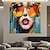 olcso Portrék-kézzel festett női arcfestés fali művészet figuratív festmény női arcfestés kézzel készített színes akrilfestmény kreatív absztrakt festmény modern fali művészet modern vászon nappali dekorációhoz