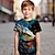 preiswerte 3D-T-Shirts für Jungen-Jungen 3D Drache T-Shirt Hemd Kurzarm 3D-Druck Sommer Aktiv Sport Modisch Polyester kinderkleidung 3-12 Jahre Rundhalsausschnitt Outdoor Casual Täglich Regular Fit
