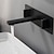 abordables Grifería para lavabos-Baño grifo del fregadero - De Pared / Separado Galvanizado Apertura Interna Dos asas de tres agujerosBath Taps