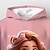 billiga flickans 3d-uppsättningar-flickor 3d prinsessa hoodie &amp; leggingsset rosa långärmad 3d-utskrift vår höst aktivt mode dagligen polyester barn 3-12 år huva utomhus dejt semester normal passform