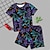 ieftine Pijamale 3D pentru băieți-Băieți 3D Dinozaur Set pijama tricou și pantaloni Manșon scurt Tipărire 3D Vară Activ Modă Zilnic Poliester Copii 3-12 ani Stil Nautic Casă Casual Interior Fit regulat