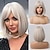 cheap Costume Wigs-Blonde Wig with Bangs Short Wavy Ombre Blond Wigs with Dark Roots for Women Synthetic Heat Resistant Hair Natural Looking Cute Wigs for Halloween/Christmas/Cosplay/Party
