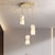 abordables Luces de isla-Luces colgantes modernas iluminación de isla de cocina lámpara colgante dorada, lámpara de cristal moderna ajustable para lámparas de comedor sobre la mesa (3 luces)
