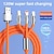 cheap Phone &amp; Accessories-Set of  Charging Cable and Cable Organizer, 3.3ft 120W 3-In-1 Multi Fast Charging Nylon Braided Cable USB Charger Cord With 3 Different Ports (USB C/Micro/Lightning)