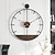 cheap Metal Wall Decor-Large Wall Clock Metal Retro Minimalist Modern Round Silent Non-Ticking Battery Operated Clocks for Living Room/Home/Kitchen/Bedroom/Office/School Decor