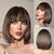 cheap Costume Wigs-Ombre Pink Wig Short Body Wavy Bob Wigs for Women With Bangs Shoulder Length Synthetic Cosplay Party Wig for Girls Daily Use Colorful Wigs
