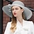 billige Partyhatter-hatter syntetisk fiber bowler / cloche hatt floppy hatt solhatt bryllup teselskap elegant bryllup med bue hodeplagg hodeplagg