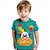 abordables niño 3d camisetas-Carnaval Chico 3D Payaso Camiseta Camisa Manga Corta Impresión 3D Verano Activo Deportes Moda Poliéster Niños 3-12 años Cuello Barco Exterior Casual Diario Ajuste regular