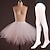 tanie Odzież do tańca-stroje damskie spódnica baletowa drapowana damska sukienka tutu dla dorosłych kostium treningowy poliester z solidnymi skarpetkami