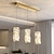 abordables Éclairages pour îlot-Lampes suspendues modernes éclairage d&#039;îlot de cuisine suspension dorée, lustre en cristal moderne réglable pour luminaires de salle à manger sur table (3 lumières)