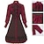 economico Vestiti-Gothic Lolita Punk &amp; Gotico Steampunk Vestito Manica a Vescovo Con Volant Blocco di colori Collo ripiegato Costume Per donna Fantasia Stile Steampunk Performance Mascherata Adulti Vestito