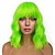 Χαμηλού Κόστους Περούκες μεταμφιέσεων-σκούρο πράσινο κοντές περούκες bob με κτυπήματα για γυναίκες χαλαρή κυματιστή περούκα σγουρή κυματιστή περούκα μπομπ συνθετική cosplay περούκα για κορίτσι πολύχρωμες περούκες στολής St.patrick&#039;s day