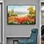 ieftine Picturi cu Peisaje-flori roșii pictate manual artă pânză galerie modernă artă de perete natură culori vii plante flori artă expresionistă birou decor acasă fără cadru