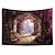 お買い得  風景タペストリー-ファンタジーガーデン壁掛けタペストリー壁アート大型タペストリー壁画装飾写真の背景毛布カーテン家の寝室のリビングルームの装飾