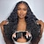 cheap Human Hair Lace Front Wigs-Water Wave 13x4 Lace Closure Wigs Human Hair Pre Plucked 180% Density Brazilian Wet and Wavy Lace Front Wigs Human Hair Curly Human Hair Wig with Baby Hair Natural Color